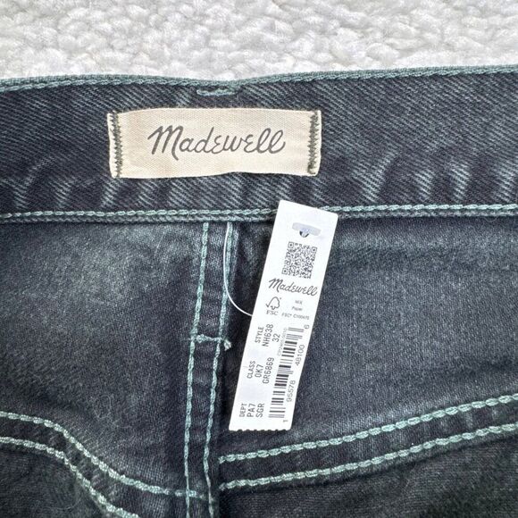 Madewell The Perfect Vintage Straight Jean Acid Wash Steel Green 32 NEW - Picture 5 of 13